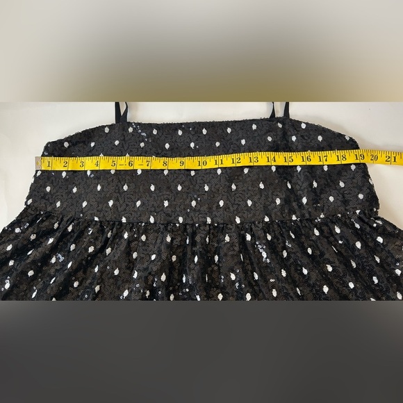 NWOT ZARA TRAPEZE DRESS. BLK/WTE POLKA DOTS. FLATTERING ON ALL BODY TYPES Sz. L - Picture 9 of 10